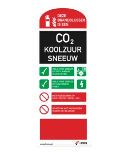 Pictogram gebruiksaanwijzing CO2- Koolzuursneeuwblusser