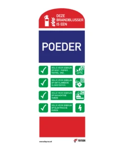 Pictogram gebruiksaanwijzing Poederblusser