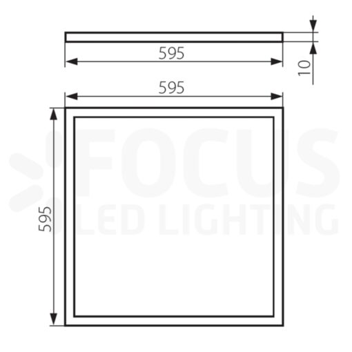 Flat LED Panel 60x60cm – 28W - Philips CertaDrive - 3000K - 4000K - 6000K - Afbeelding 3