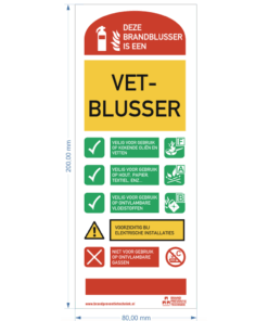 Pictogram gebruiksaanwijzing Vetblusser