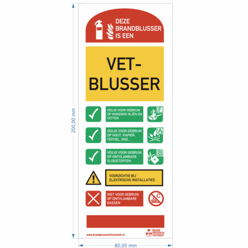 Pictogram gebruiksaanwijzing Vetblusser