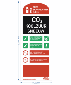 Pictogram gebruiksaanwijzing CO2- Koolzuursneeuwblusser
