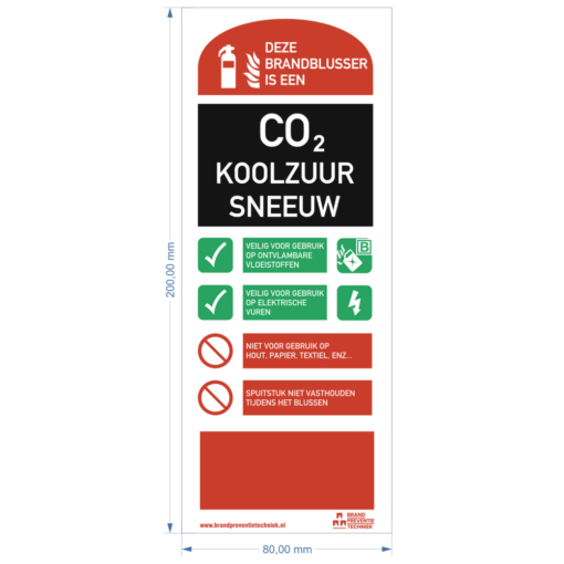 Pictogram gebruiksaanwijzing CO2- Koolzuursneeuwblusser