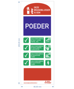 Pictogram gebruiksaanwijzing Poederblusser