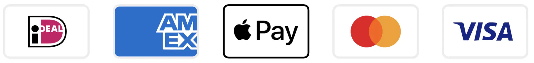 Betaalmogelijkheden bij Brandpreventie Online: iDEAL | Wero, American Express, Apple Pay, Mastercard en Visa